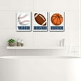 thumbnail image 2 of Big Dot of Happiness Go, Fight, Win - Sports - Kids Bathroom Rules Wall Art - 7.5 x 10 inches - Set of 3 Signs - Wash, Brush, Flush, 2 of 8