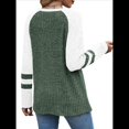 thumbnail image 3 of Sudadera de Larga para Mujer, con Bloques de Color, Informal, para Otoño. Verde S, 3 of 7