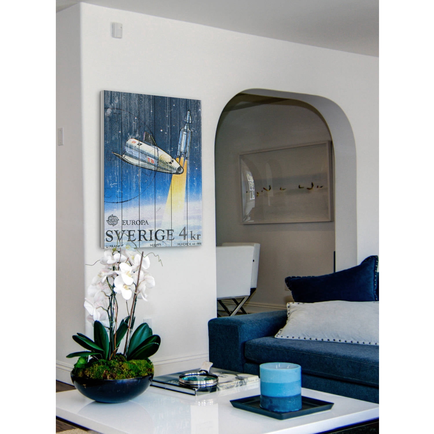 Marmont Hill - "Sverige" Painting Print on White Wood