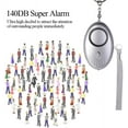 thumbnail image 4 of Alarma personal, 5 piezas 140DB llavero alarma de emergencia con antorcha anti-asalto con luz LED para mujeres, niños, ancianos, 4 of 7