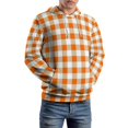 thumbnail image 5 of Orange Gingham Check 3D Print Hoodie Men Women Autumn Thin Pullover Sweatshirt Vintage Streetwear Tops, 5 of 6