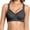 Black, variant on Women Wireless Lace Trim Seamless Bra, Fixed Cup Vest Style Breathable Everyday Comfort Daily Underwear Khaki L