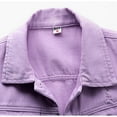 thumbnail image 5 of MESSUEN Women Vest Cowboy Vest for Women Mock Neck Raglan Solid Color Sleeveless Denim Shirt Vest Loose Denim Jacket Top Womens Summer Tops Dressy Casual Fashion Tops for Women Purple L, 5 of 9