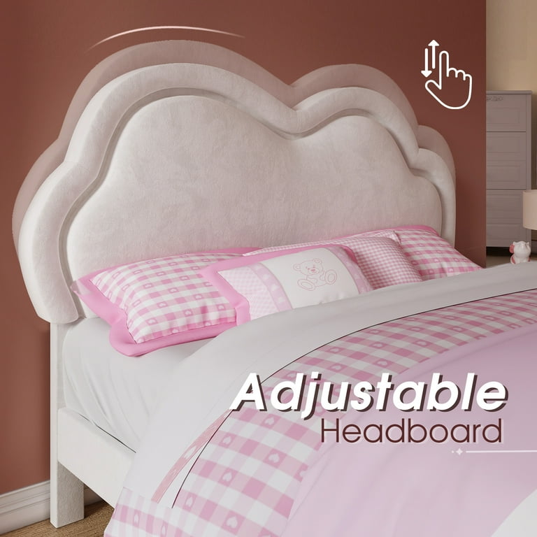 Jocisland Twin Bed Frame, Aesthetic LED Light, Adjustable Cloud Headboard, Cream, Single - Walmart.com Jocisland Twin Bed Frame, Aesthetic LED Light, Adjustable Cloud Headboard, Cream, Single - Walmart.com