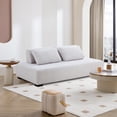 thumbnail image 2 of Williamspace 85.4" Modern Sofa Couch,Luxury Sofa Couch with 2 Movable Heavy Backrest and Pillows,Leisure Chaise Sofa for Apartment Living Room,Beige, 2 of 6