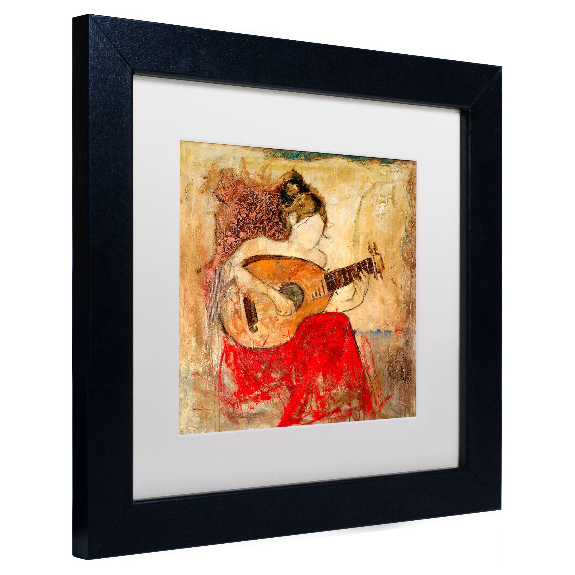 Trademark Fine Art "Vanessa" Canvas Art by Joarez, White Matte, Black Frame