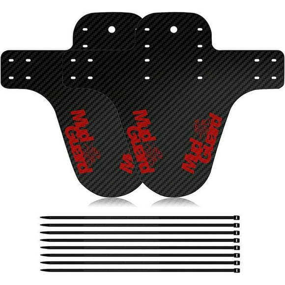 2 pieces carbon fiber MTB mudguards, carbon fiber MTB mudguards, compatible with front or rear mudguards, block mud on bicycles and mountain bikes, keep clean
