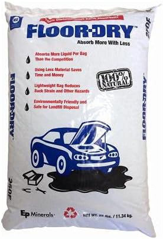 Floor-Dry DE Premium Absorbent, Earth, 25lb Poly Bag -