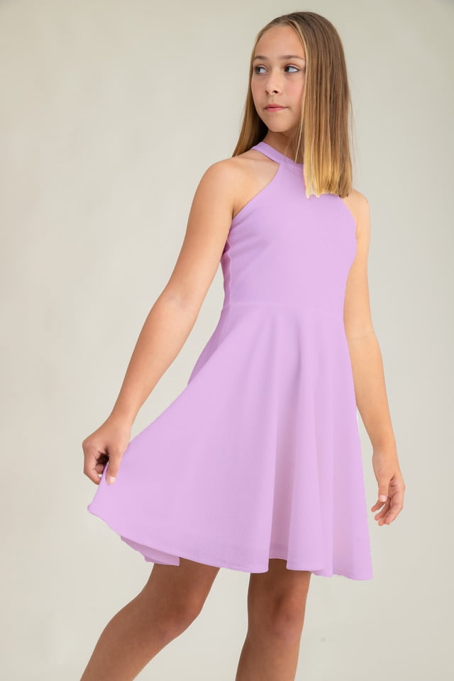 lavender halter dress