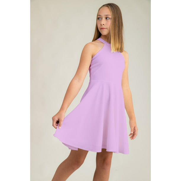 Tween Girls Coral Knotted Front Tank Dress | Udtfashion