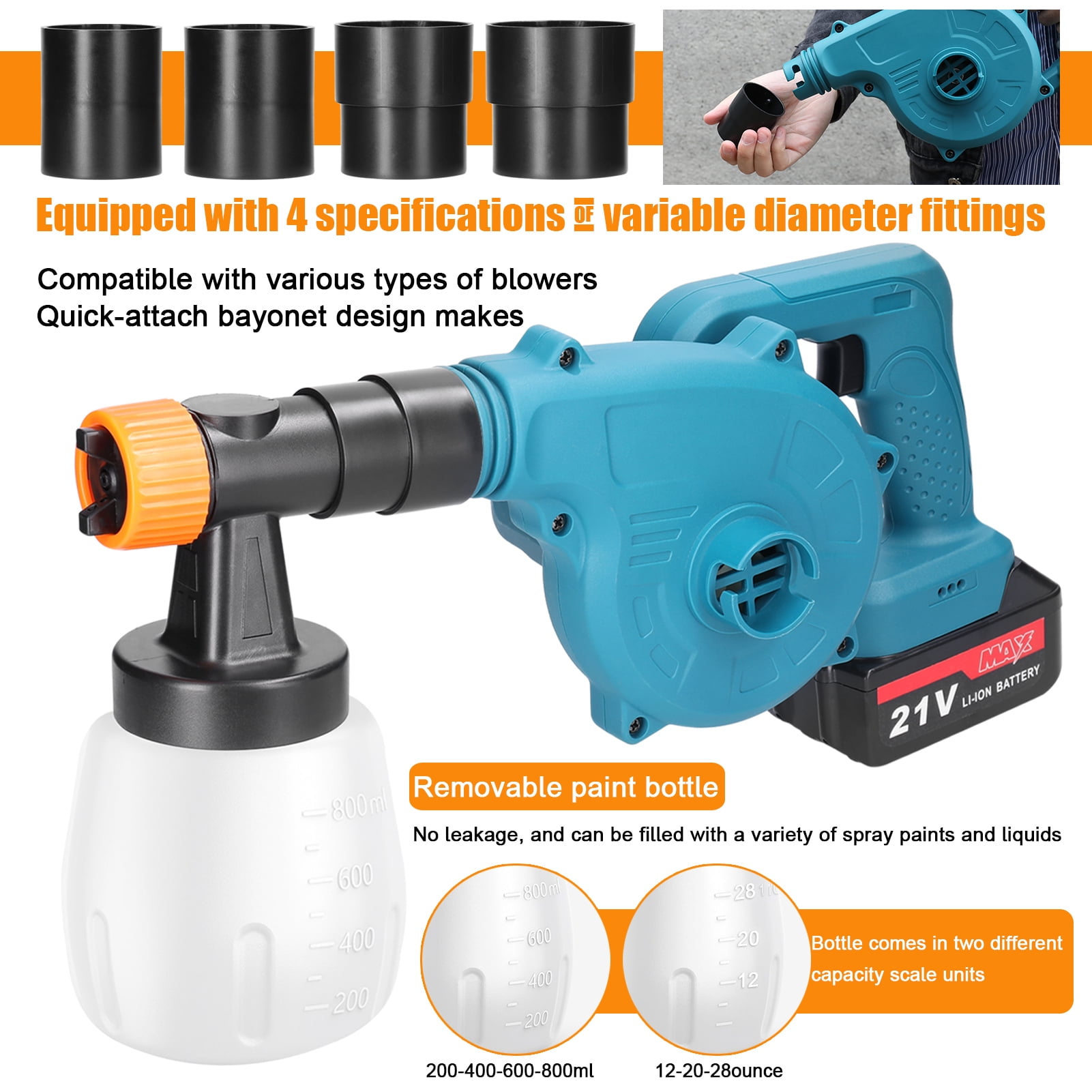 Pistolet à Peinture Électrique 500W 800ml - Pulvérisateur Professionnel Avec 4 Buses Cuivre Et 3 Modes Pour Murs, Meubles, Clôtures Et Plafonds