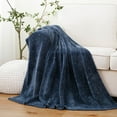 thumbnail image 1 of Battilo Navy Blue Throw Blanket Chenille Knit Throws for Couch Bed, Super Soft Decorative Farmhouse Cozy Sofa Blanket in Home (Navy, 51"x 67"), 1 of 6