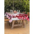 thumbnail image 2 of Outdoor Tablecloth with Umbrella Hole and Zipper, Valentine's Day Rectangle Table Cloth 60x120 Inch Waterproof Tablecloth, Watercolor Trucks Love Tree Balloons Picnic Table Cover for Patio Camping, 2 of 7