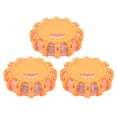 thumbnail image 5 of Luz LED de bengalas de carretera, 3 uds., 9 modos, resistente al agua, resistente a los golpes, luz de seguridad de advertencia en carretera, color naranja con tipo de punto, 5 of 5