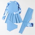 thumbnail image 7 of HCNTES Kids Girls Muslim Swimsuit Long Sleeve Butterfly Flower Printed Islamic Swimwear Burkini Full Cover Cap Top Pants 3PCS Modest Bathing Suit(Blue,12-13 Years), 7 of 7