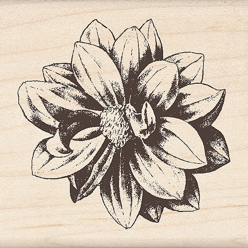 Inkadinkado Wood Stamp, Medium Flower