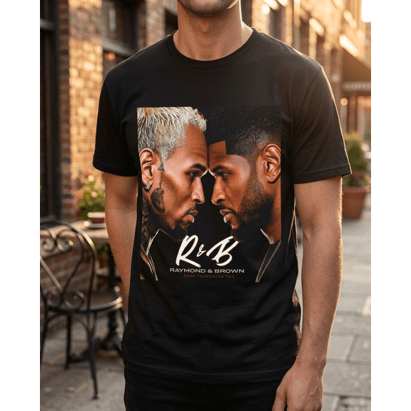 Usher and Chris Brown R&B Raymond & Brown 2025 Tour Graphic T-Shirt