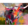 thumbnail image 2 of Wallich, Richard 18x15 Black Ornate Wood Framed with Double Matting Museum Art Print Titled - Texas Longhorn, 2 of 4