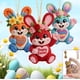 thumbnail image 4 of 15 piezas de lindo conejito de Pascua, adorno colgante de huevo de Pascua, adorno plano 2D, llavero pequeño, colgante para espejo retrovisor de coche o mochila, adecuado para decoración de Pascua, col, 4 of 6