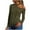 Army Green, variant on AKOEE Cotton Long Sleeve Tops Womens Cutout One Off Shoulder Going Out T-shirts Fall Spring Casual Blouses (S, Khaki)