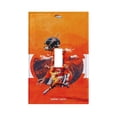 thumbnail image 1 of Panel de interruptores de pared con marco romano de cuero simple Broncos Switching Lights, interruptor de luz simple, doble o con tirador, 1 of 8