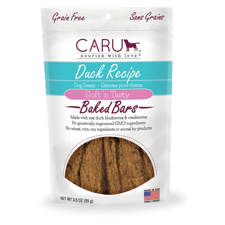 UPC: 0851395005077 | Caru Soft n Tasty Duck Recipe Baked Bars Dog Treats – 4.0 oz