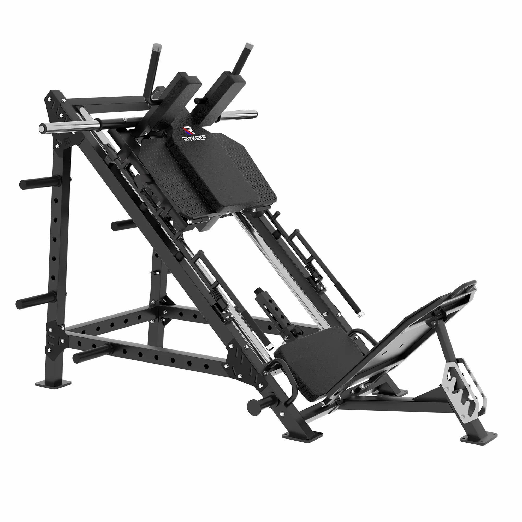 Ritkeep Leg Press Hack Squat Machine, Adjustable Leg Press Machine for Home Workout, Professional Hack Squat Machine with Weight Storage Posts