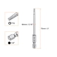 thumbnail image 2 of Uxcell 5pcs T15 Torx Bit 1/4" Hex Shank 3" S2 Steel Magnetic Tamper Resistant Star Bits para atornillar tornillos, 2 of 7