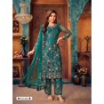 thumbnail image 2 of Eid Ramadan Special Pakistani Salwar Kameez Suits Indian Trouser Pant Dress ( Teal Blue, M - 40 ), 2 of 5