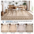thumbnail image 4 of Hasoo Large Washable Rug 10' x 13' Area Rug for Living Room Modern Geometric Border Non Slip Neutral Indoor Decor Carpet, Brown, 4 of 6