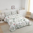 thumbnail image 2 of Erosebridal Ensembles de Couette à Fleurs Aquarelle Format Simple, Couettes et Duvets Feuilles de Jardin Printanier, Réversible 2 Pcs, Léger, 2 of 6