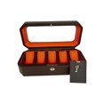 thumbnail image 2 of Wolf 458306 Windsor 5 Piece Watch Box in Brown & Orange MSRP $215, 2 of 7