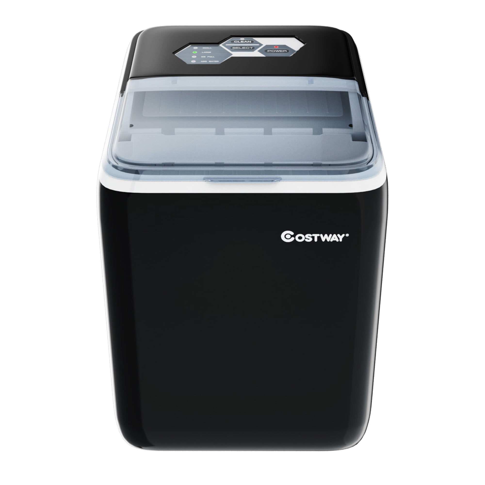 Costway Portable Countertop Ice Maker Machine 44Lbs/24H Self-Clean w/Scoop  Black, 14.5''x10.5''x13.5'' - Kroger