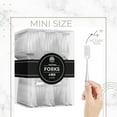 thumbnail image 2 of Mini Disposable Clear Forks For Desserts - Bulk Pack Of 500 Dessert Forks – Size: 4 Inch - Color: Clear - Real Flatware Look - BPA Free - Food Safe, 2 of 10