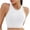 White, variant on Yuanlook Racerback Bikini Tops for Women Padded High Neck Modest Swim Sports Bathing Bra for Summer Beach Poolside Wear Holiday - Black - S