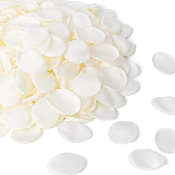 500pcs Ivory Rose Petals - Silk Flower Petals for Wedding Aisle, Flower Girl Baskets & Romantic Decor. Realistic Faux Rose Petals for Night & Party.