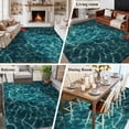 thumbnail image 5 of Teal Green Ocean Waves Area Rugs 6'x9', Washable Small Throw Rugs for Kitchen Dining room, Red Boat Coastal Indoor Outdoor Rug Non-Slip Low Pile Carpet Runner Reversible Floor Mats, 5 of 8