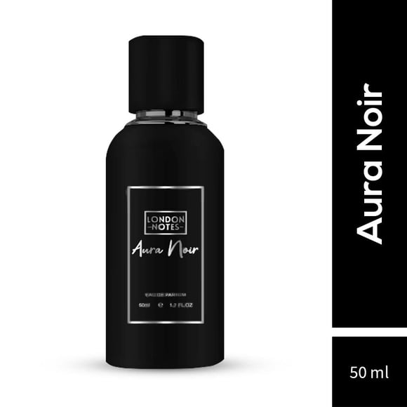 London Notes Aura Noir Eau De Parfum For Men & Women - 50ml, 1.7 Fl.oz. | Long Lasting Unisex Fragrance | With Fresh, Citrusy, Spicy, Floral & Woody Scents | Party Wear Perfume