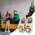 thumbnail image 4 of Interior Difusas Navideñas Antideslizantes Con Pingüino Dibujos Animados para Hombres Y Mujeres, 4 of 9