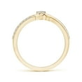 thumbnail image 2 of ANGARA Natural Split Shank Diamond Heart Engagement Ring in 14K Yellow Gold for Women (Size-3mm| Color-K| Clarity-I3) | April Birthstone, Anniversary, Jewelry Gift for Women | Natural Diamond Ring, 2 of 9