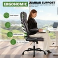 thumbnail image 4 of COOLHUT Executive Office Chair Home Office Desk Chairs, Ergonomic Computer Faux Leather Desk Chair with Adjustable Flip-Up Arms, Lumbar Support Swivel Task Chair with Rocking Function, Coffee, 4 of 16