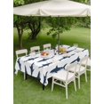 thumbnail image 4 of Outdoor Tablecloth with Umbrella Hole for Patio/Picnic/Party/Camping, Blue Coastal Shark Waterproof Table Cloth Rectangle Table Cover Washable, Ocean Sea Nautical (60"x 102"), 4 of 8