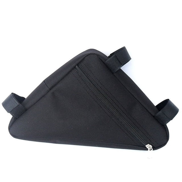 Bolsa de almacenamiento para cuadro de bicicleta, bolsa triangular resistente al agua con dos bolsillos laterales, bolsa de accesorios para herramientas debajo del asiento con correa