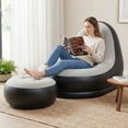 thumbnail image 2 of Costway Inflatable Lounge Sofa with Ottoman, Portable Air Sofa for Adults with Flocked Surface, 2 of 10