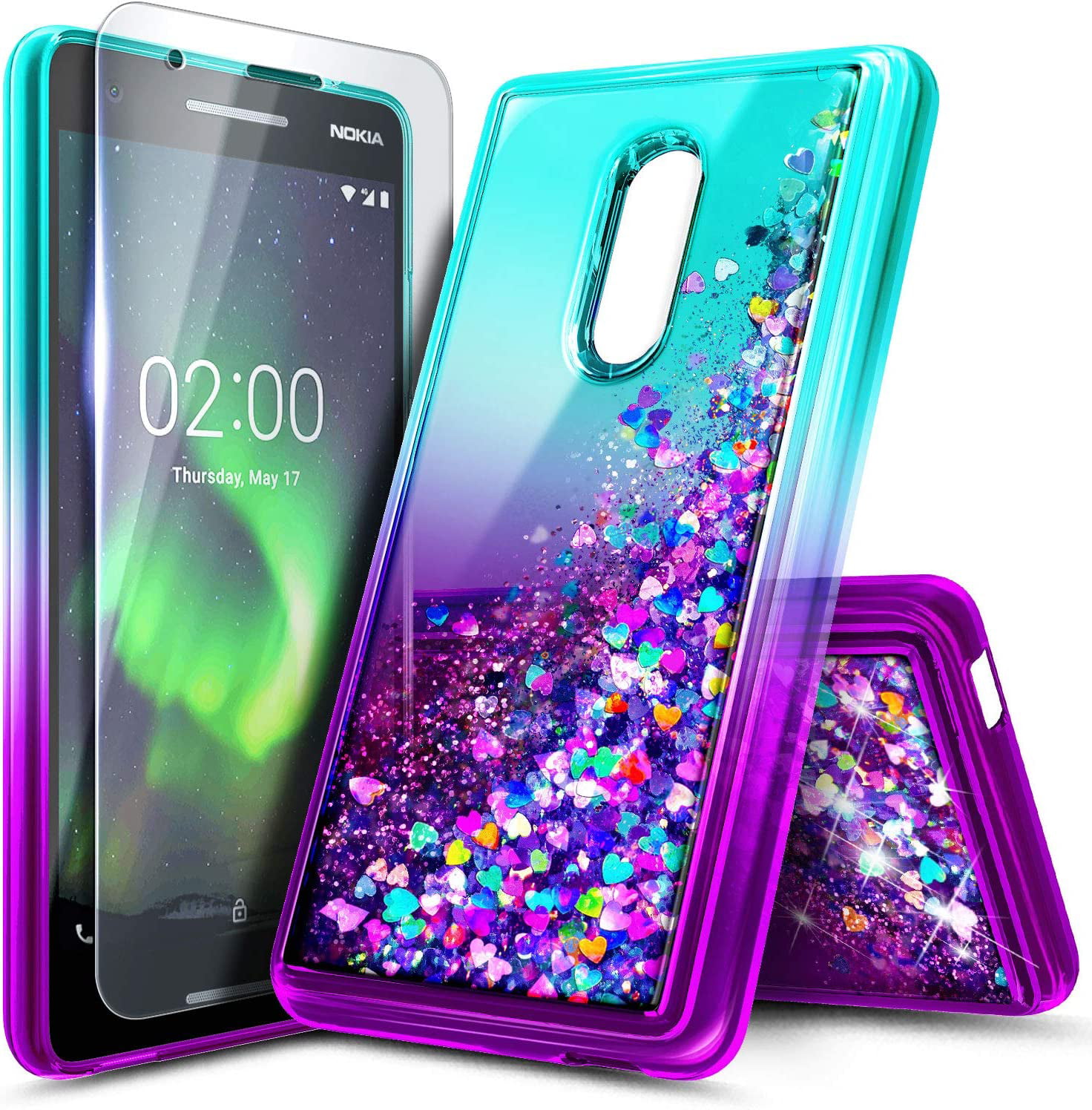 For Nokia 3 V Case (Verizon) /Nokia 3.2 (2019) with Tempered Glass 