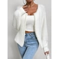 thumbnail image 4 of Suéter Elegante Tipo Cárdigan para Mujer, de Color Liso, con Cuello en V, Tejido con Cuentas y Abrigo Superior. M, 4 of 10