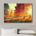 thumbnail image 3 of Impression sur Toile Art Mural Sentier à Travers Rouge et Orange Automne Parc Nature Sauvage Photographie Art Moderne Rustique Pittoresque Coloré Multicolore pour Salon, Chambre, Bureau - 12"x18 Pouces, 3 of 5