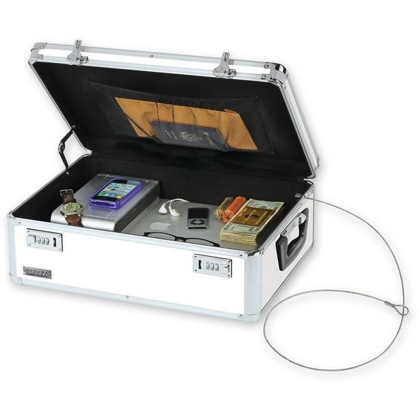 Vaultz Locking Storage Chest, 19.5" x 7" x 13.5", White