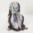 thumbnail image 3 of Pañuelo cuadrado de satén para mujer, hijab musulmán, elegante pañuelo de seda con estampado 2023, chal, diadema, accesorios para el cabello con asa, bandana, 3 of 5