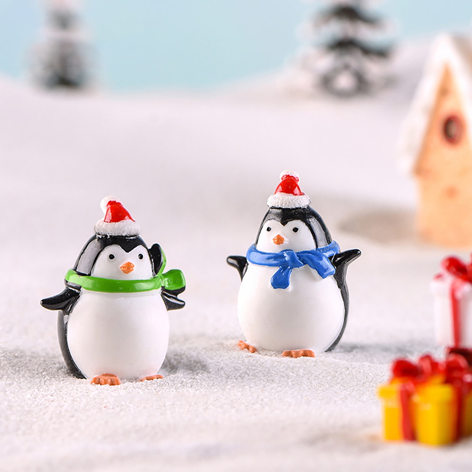 Ornament Micro Landscape Penguin Figurine Home Decor Miniature Animal Christmas